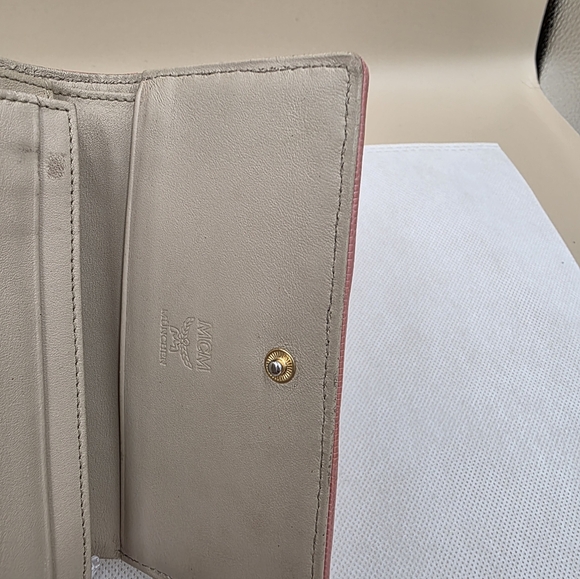 EUC MCM Cream and Pink Wallet with Gold Accents - Picture 5 of 7
